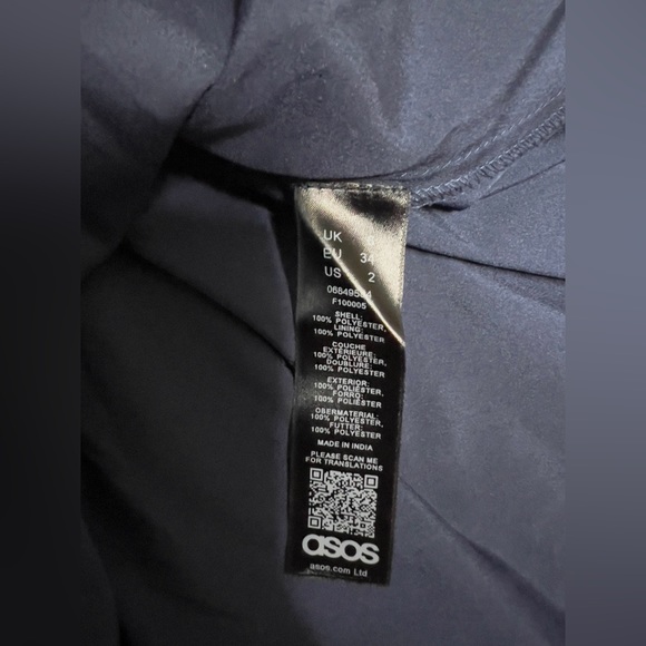 ASOS Mesh Blouson Sleeve Mini Dress with Floral Embroidered Bodice - Picture 6 of 7